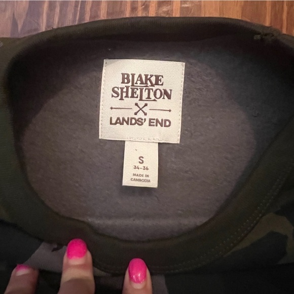 BLAKE SHELTON X Lands End Camo Sweatshirt UNISEX SOFT NWOT - Picture 7 of 8